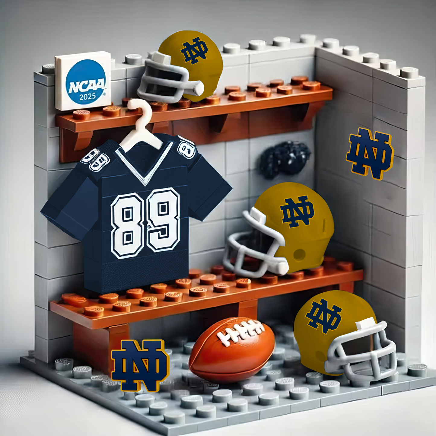 NCAA Teams Custom Building Blocks Creative Peripheral Gift Model Toy Mini Changing Room  DDT CTND