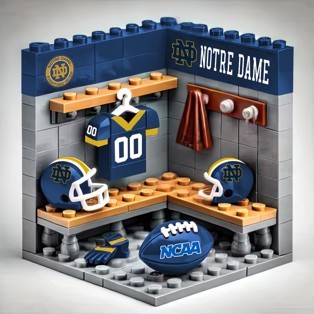 Ver.2 NCAA Teams Custom Building Blocks Creative Peripheral Gift Model Toy Mini Changing Room DDT CTND