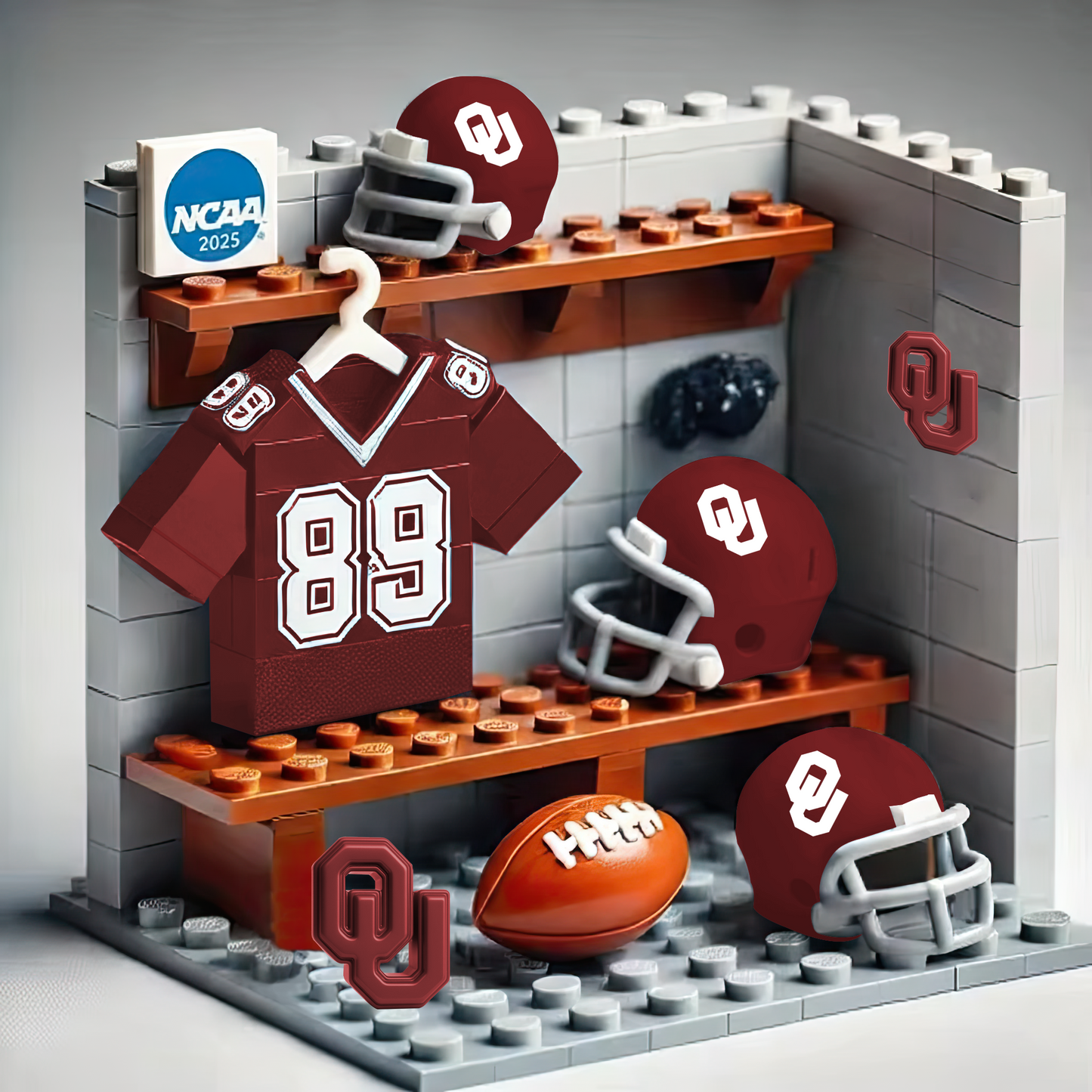 NCAA Teams Custom Building Blocks Creative Peripheral Gift Model Toy Mini Changing Room  DDT CTND