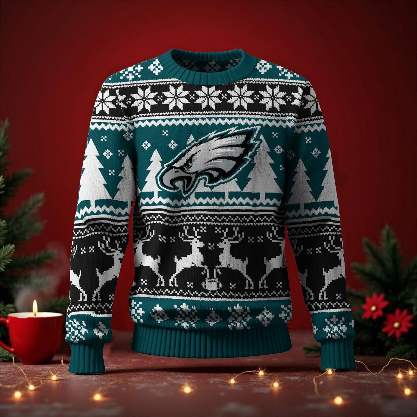 PHI x NFL Premium Ugly Christmas Sweater DatND DVT