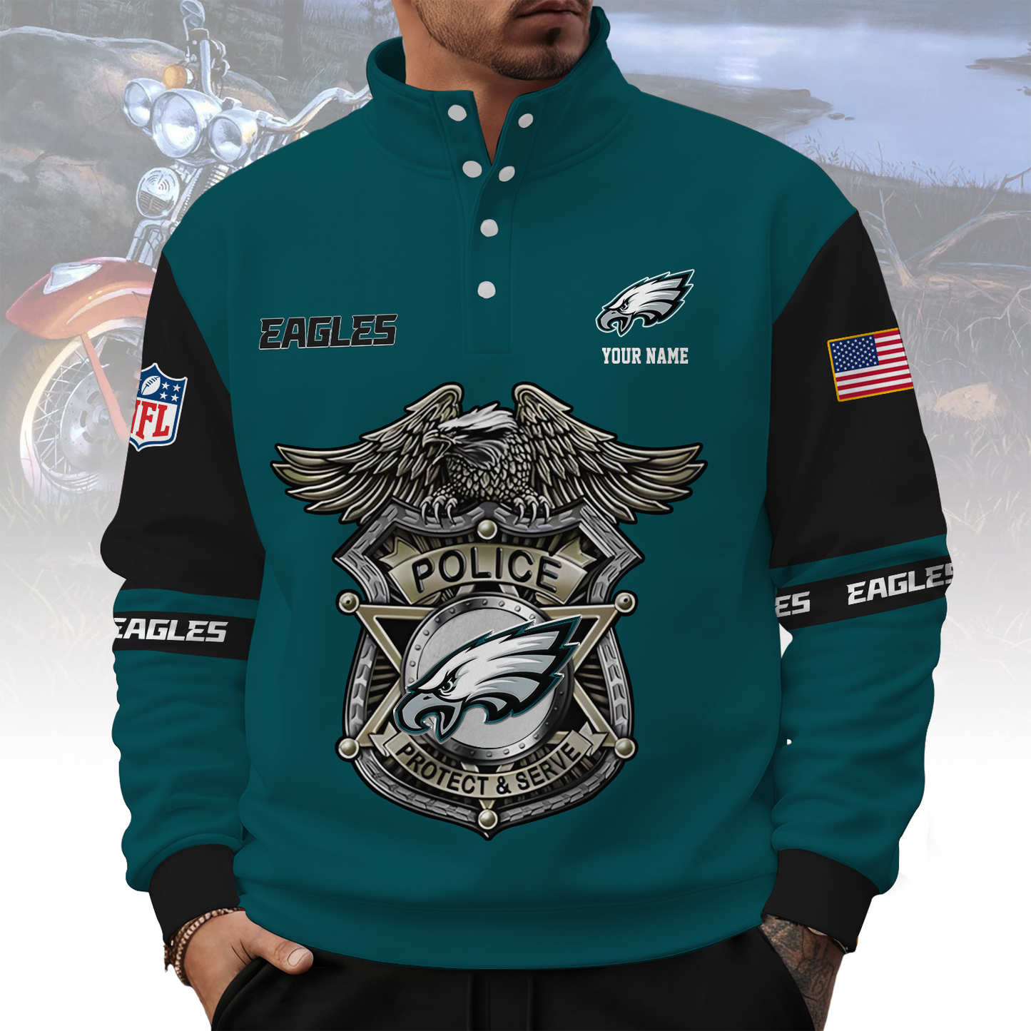 PHI x NFL Western Style Sweater With Buckles DatND ThuongNH