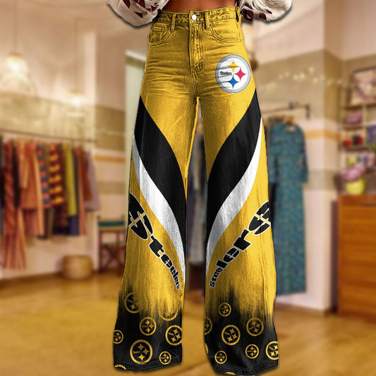 PIT x NFL Women's Casual Wide Leg Pants DATND TANTD 281025