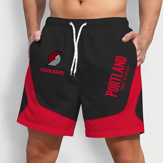 POR x NBA Team Special Short Pants For Men Custom Name Gifts DATND TANTD