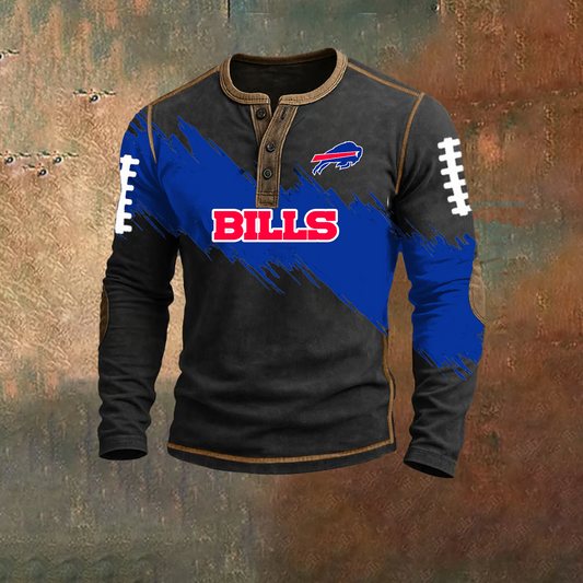 PREMIUM NFL X BUF HENLEY LONG SLEEVE OUTFIT SHIRT NDT TDT