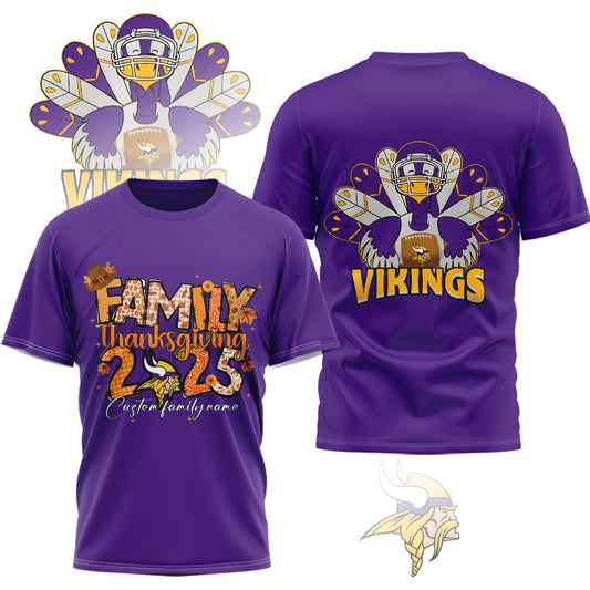 PREMIUM NFL x VIKI Thanksgiving 3D Shirt NDT NHM