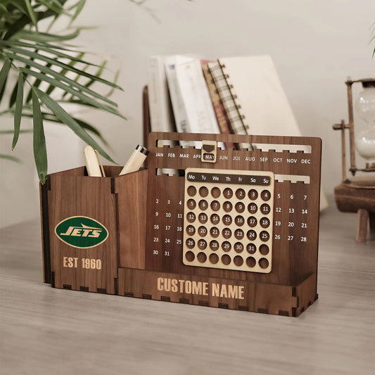 PREMIUM PERPETUAl DESK CALENDAR 2026 X NYJ GIFT FOR FAN NDT NHM