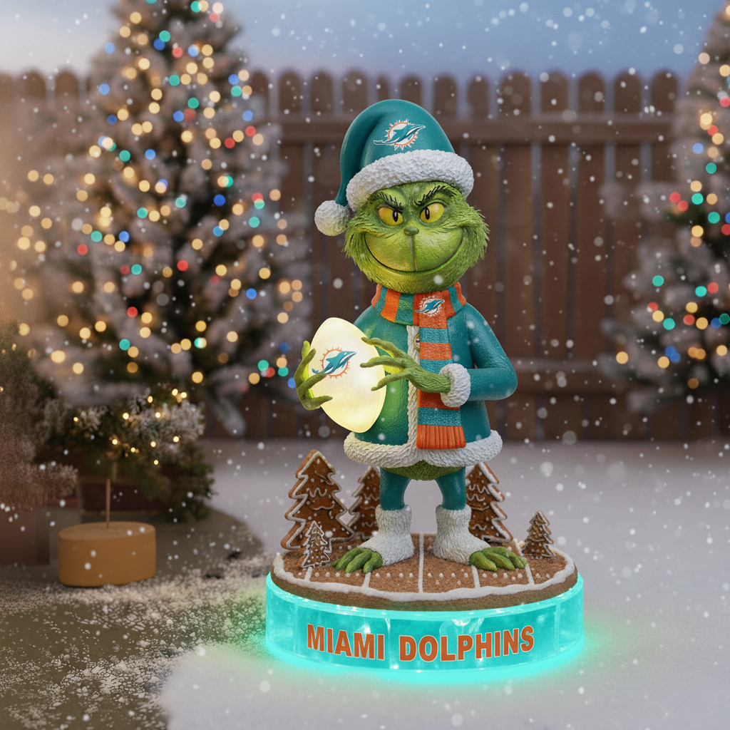 PREMIUM Whoville X MIA Holiday Spirit Collectible Grinch Statue LED LIGHT NDT NHM