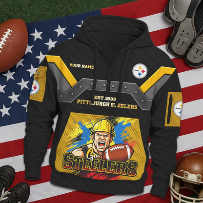 PS Premium NFL 3D Half Zip Hoodie DDT NTL