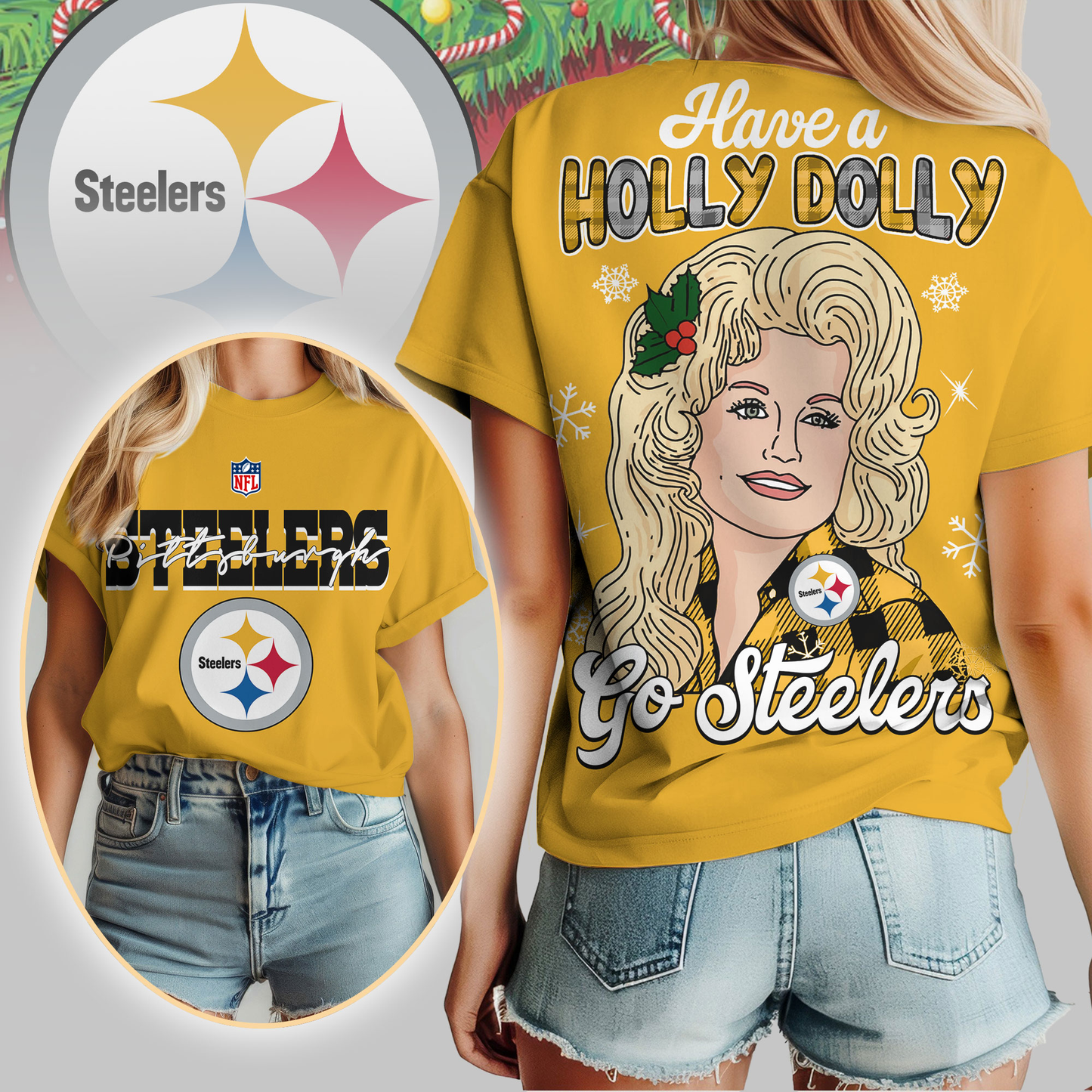 PS Premium NFL Have A Holly Dolly Women Shirt DDT CTND