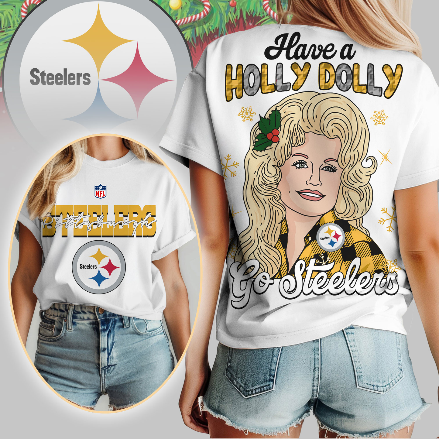 PS Premium NFL Have A Holly Dolly Women Shirt DDT CTND