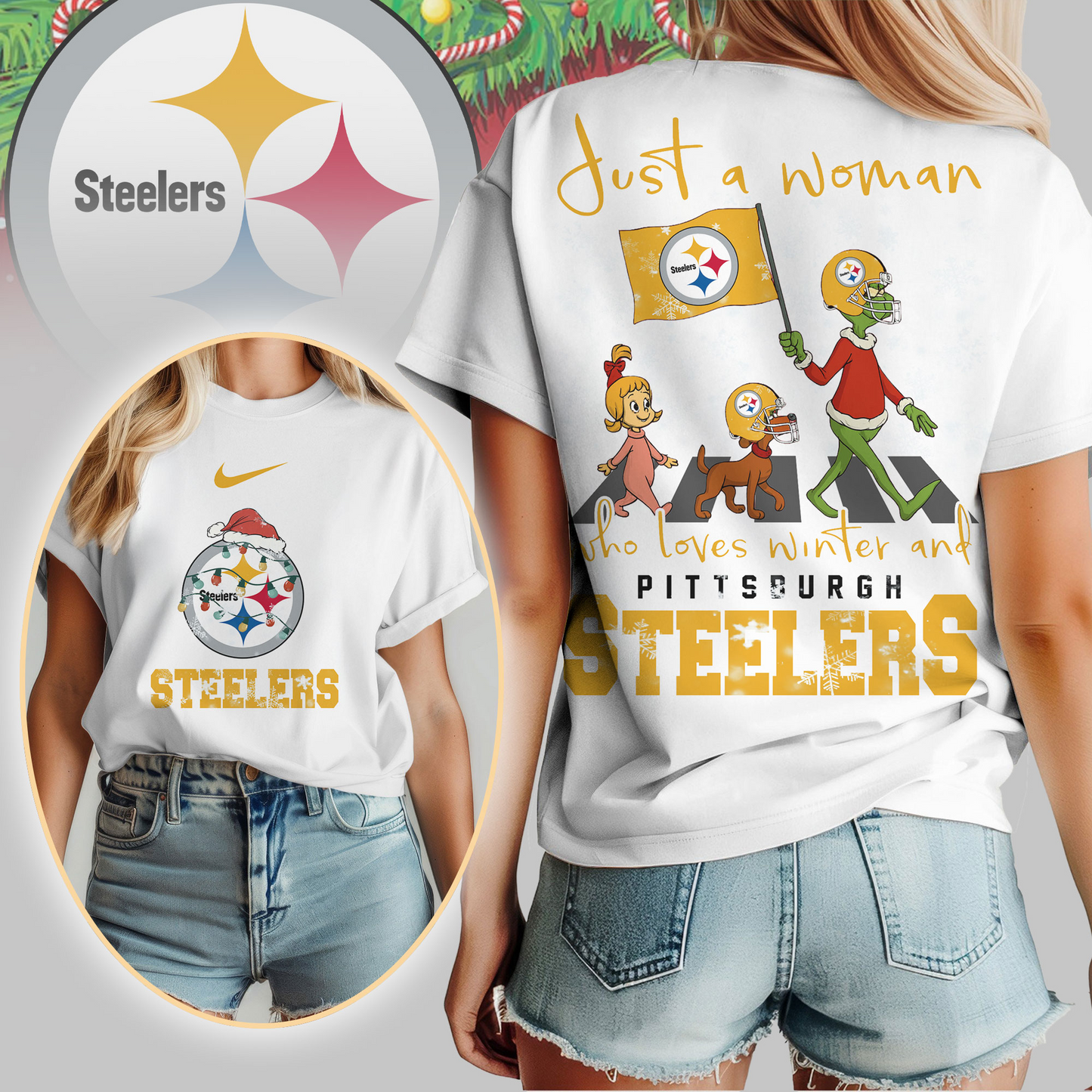 PS Premium NFL Just A Woman Who Loves Winter 3D Shirt DDT CTND