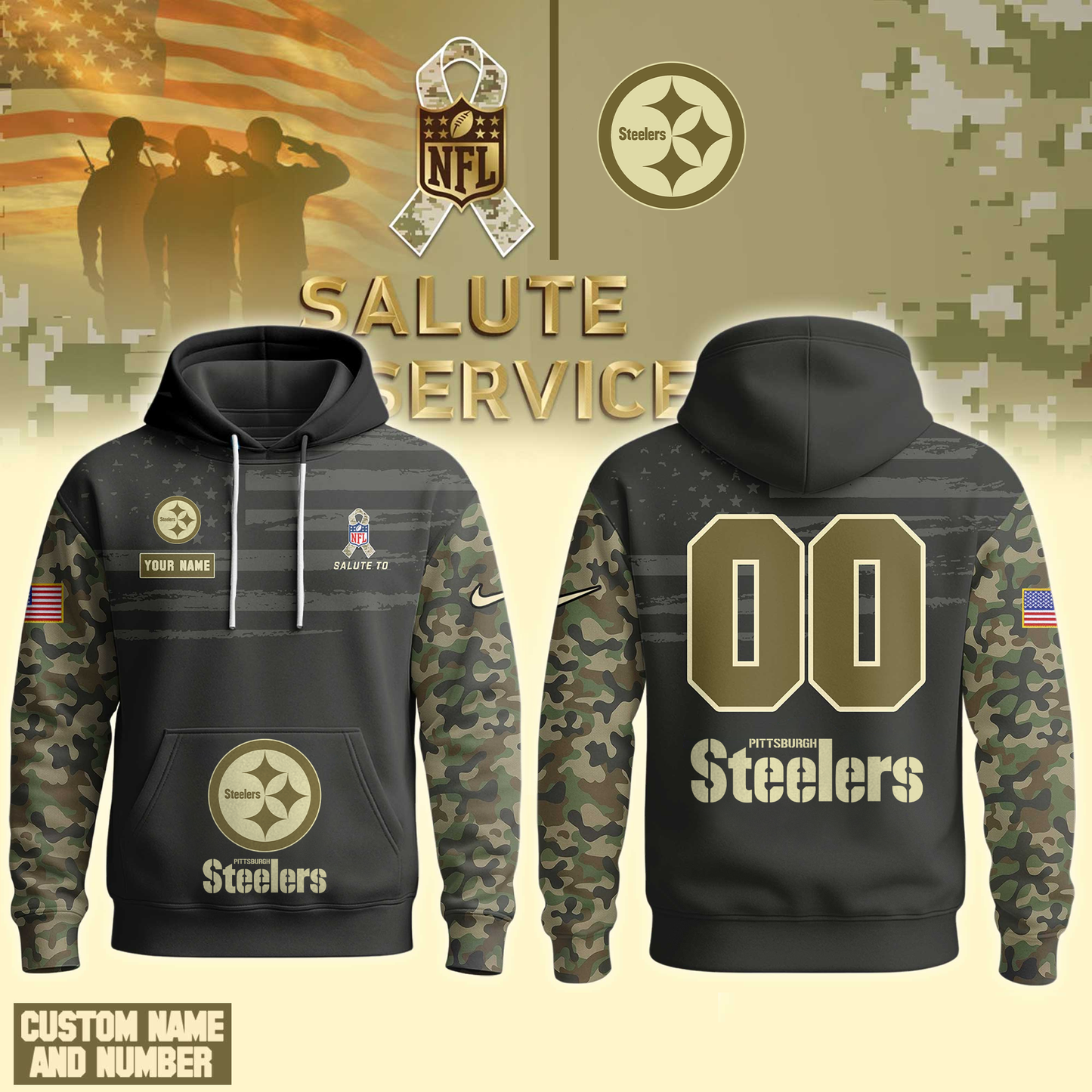 PS Premium NFL Salute To Service Hoodie DDT  NTL