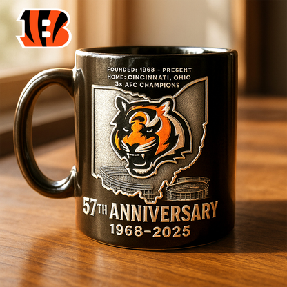 Premium NFL CIN The Anniversary Mug V1 NMD TTV