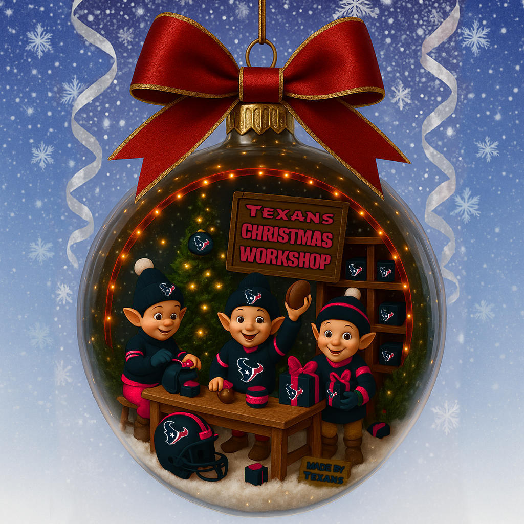 Premium NFL HOU Snow Globe Ornament V1 NMD TTV