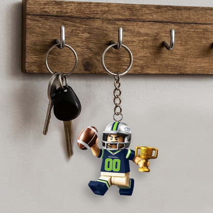 Premium NFL SEA Lego No. 1 Key Chain V1 NMD NHM
