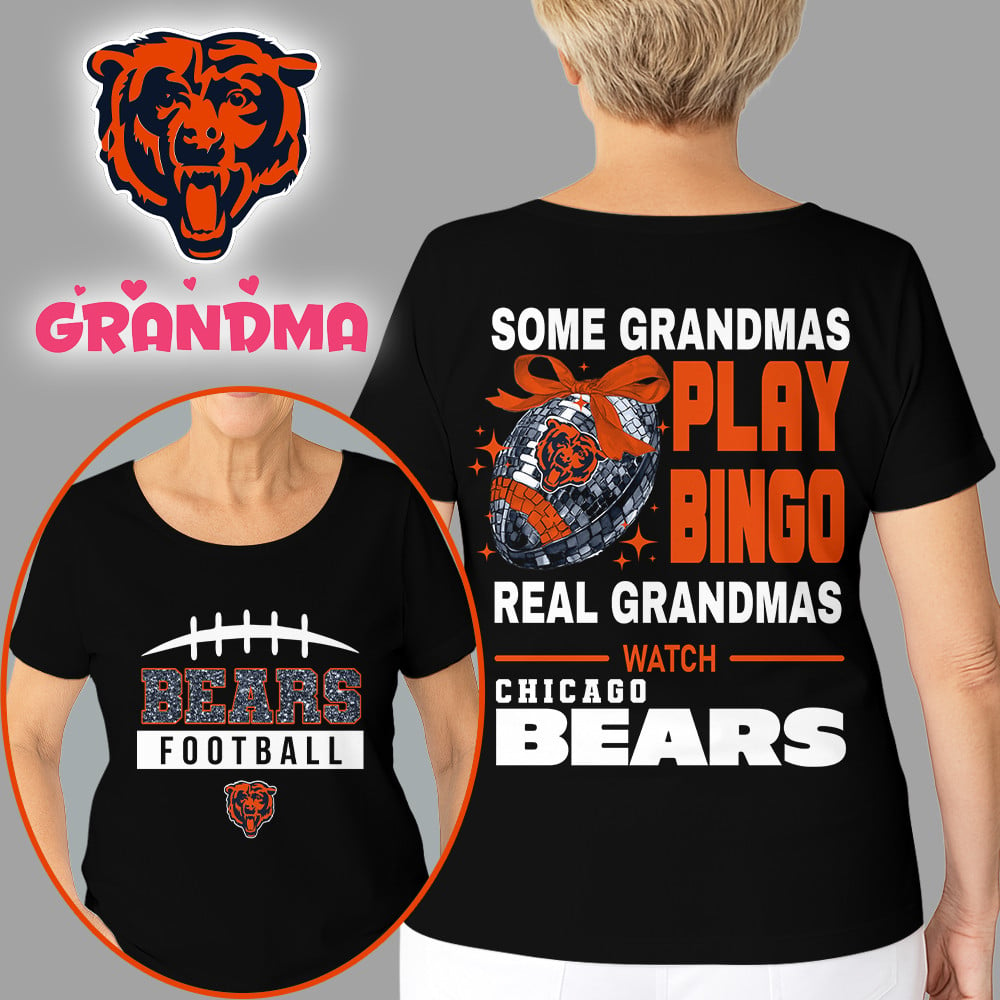 Premium NFL X CHI Football Grandmas Fan 3D SHIRT  NDT NHM