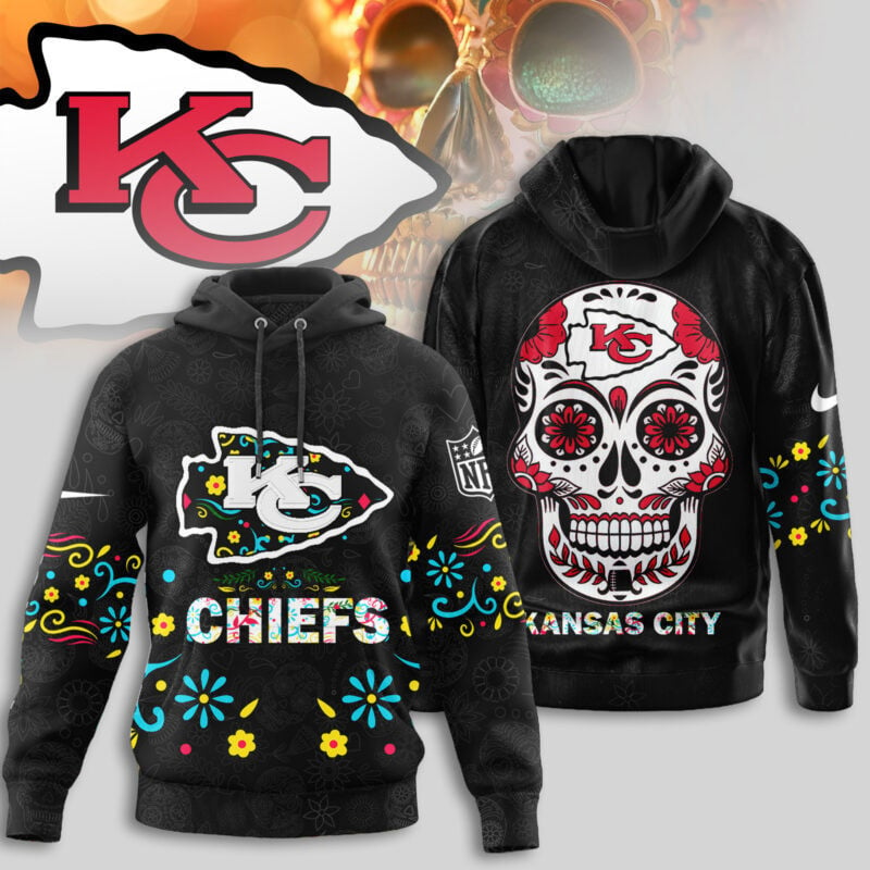 Premium NFL X KCC  Dia de los Muertos Limited Editions Hoodie NDT NHM