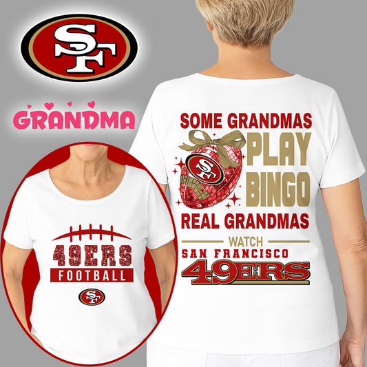 Premium NFL X SF Football Grandmas Fan 3D SHIRT  NDT NHM