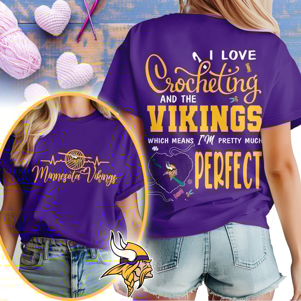 Premium NFL x MIN Crochet Fan 3D Shirt NDT NHM 2810