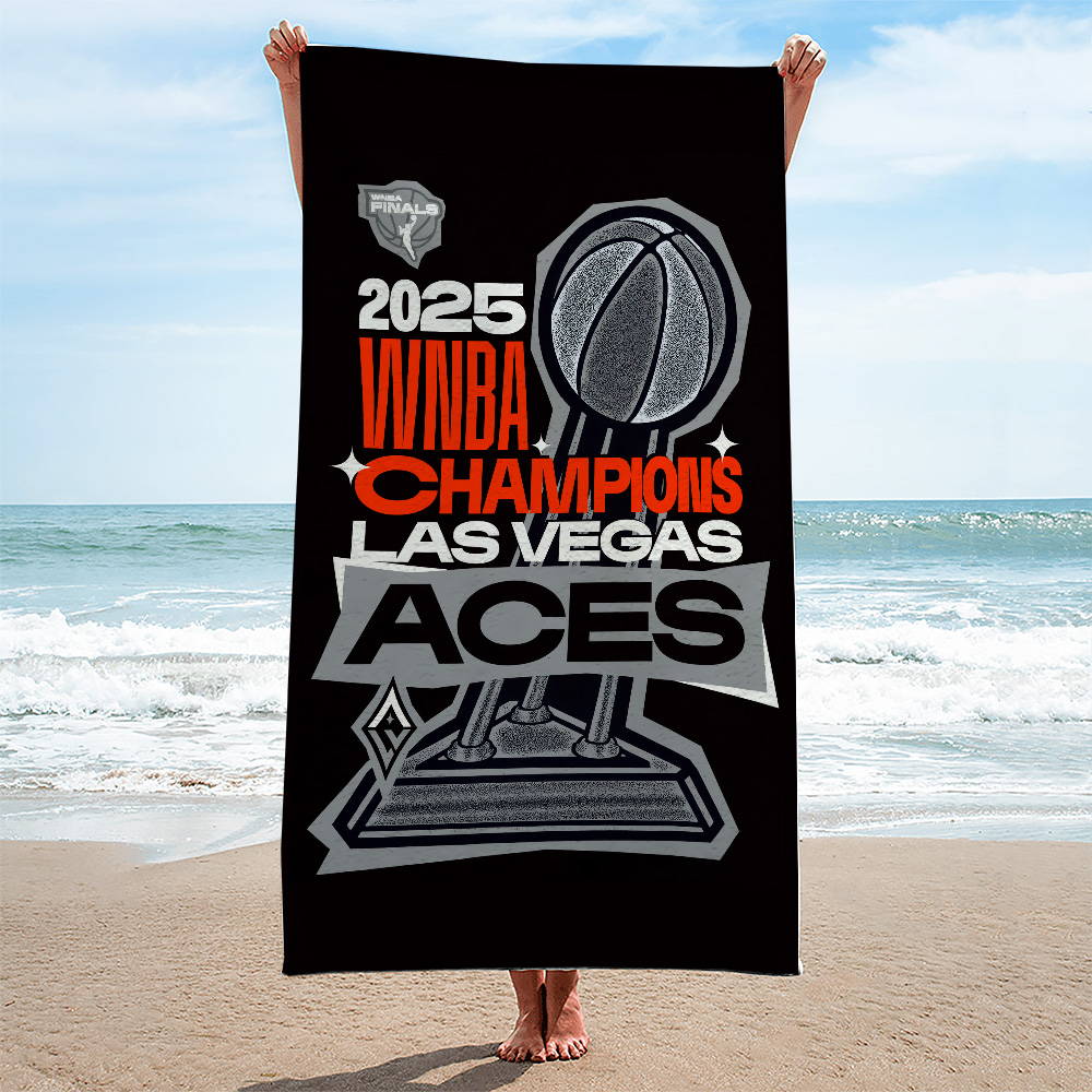 Premium WNBA LVA Champions 2025 Acrylic Beach Towel V2 NMD TTV