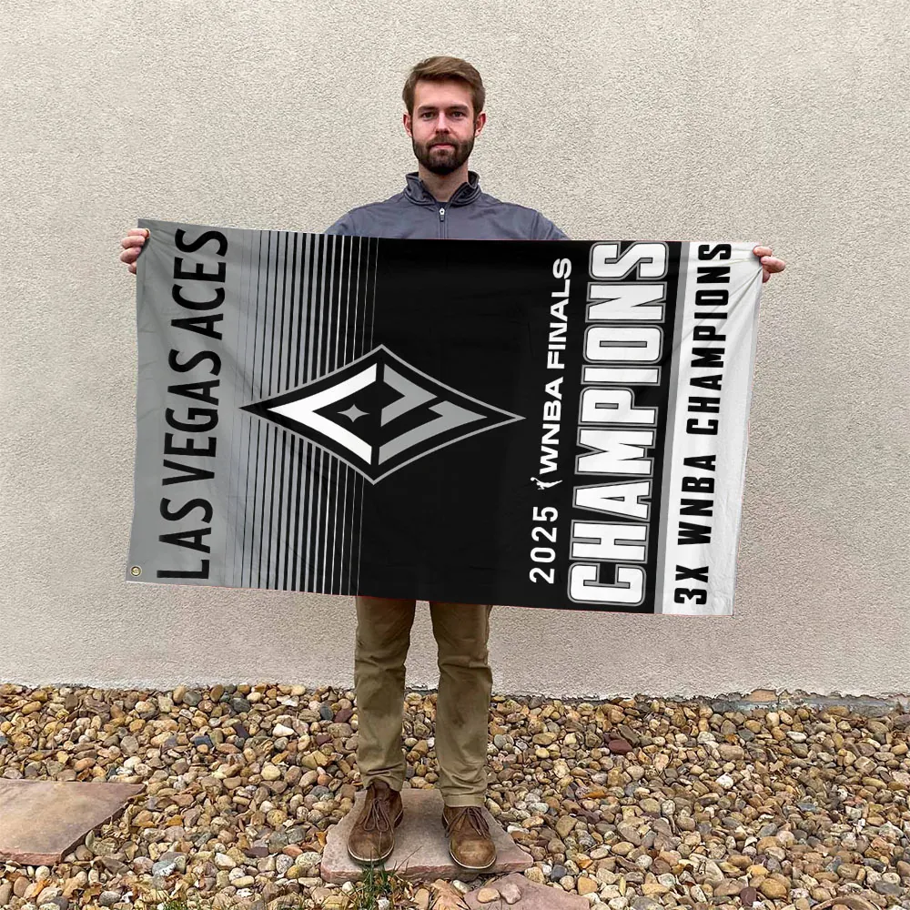 Premium WNBA LVA Champions 2025 Acrylic House Flag V1 NMD TTV