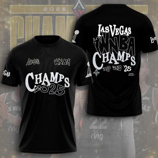 Premium WNBA LVA Champions 2025 T-shirt V12 NMD TTV