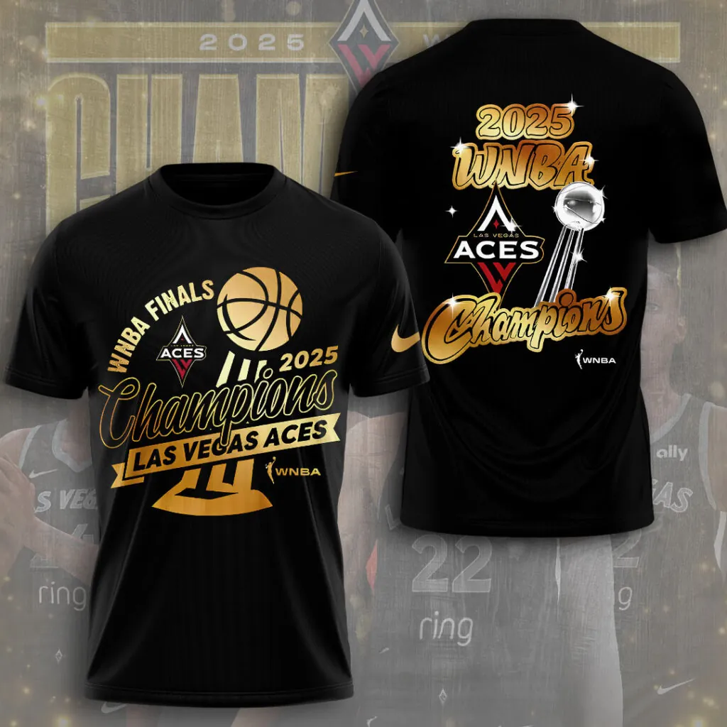 Premium WNBA LVA Champions 2025 T-shirt V17 NMD TTV