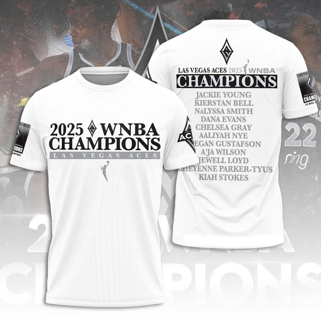 Premium WNBA LVA Champions 2025 T-shirt V19 NMD TTV