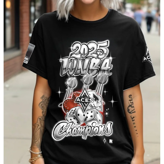 Premium WNBA LVA Champions 2025 T-shirt V3 NMD TTV