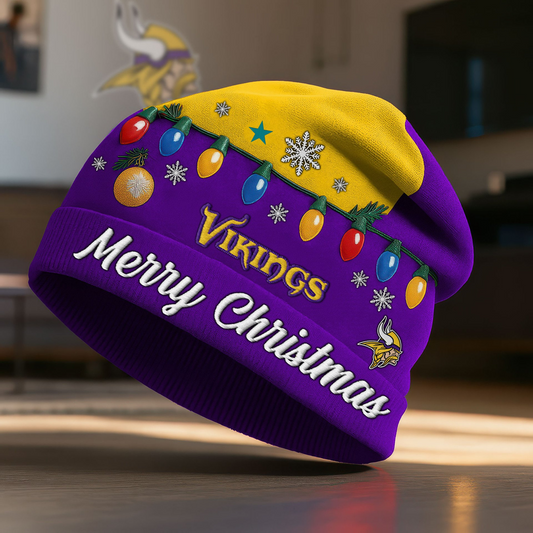 Premium NFL X VIK Christmas Beanie Hat NDT NHM 2810