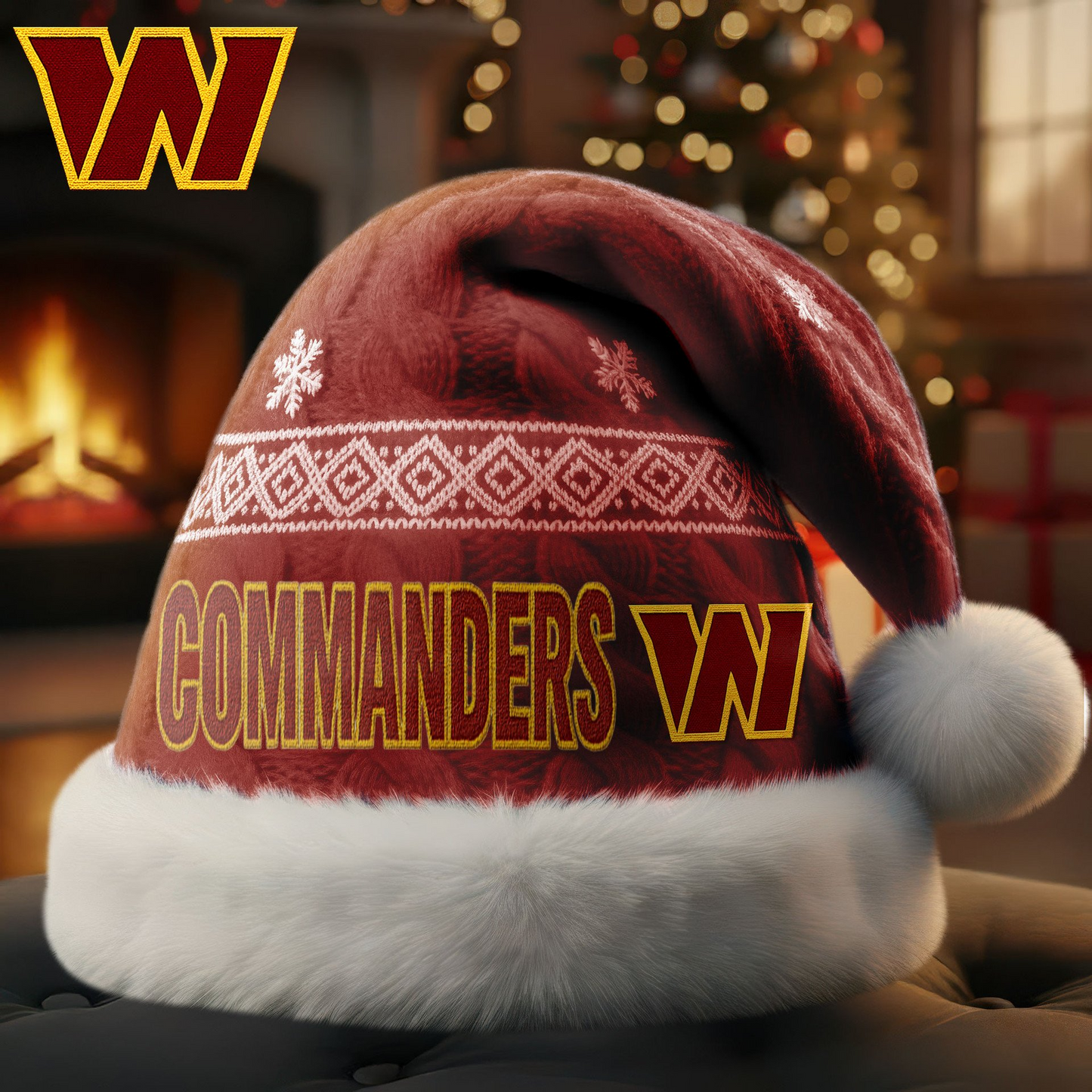 Premium NFL X WAS Santa Hat NDT  TDT 2810