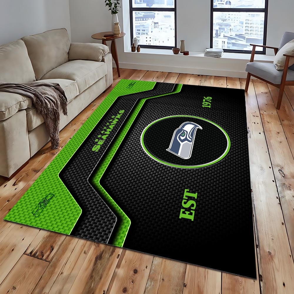 SEA x NFL Modern Sports Living Room Rug DatND DVT