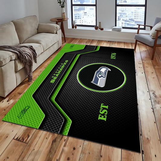 SEA x NFL Modern Sports Living Room Rug DatND DVT