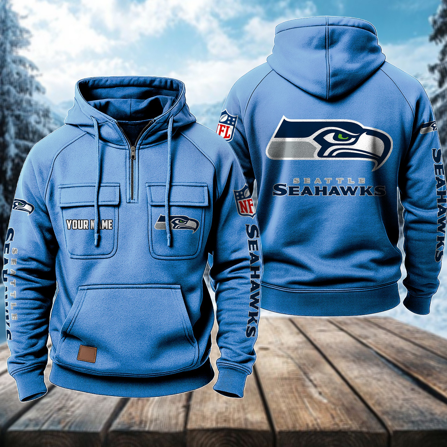 SEA x NFL Premium Hoodie DATND TANTD