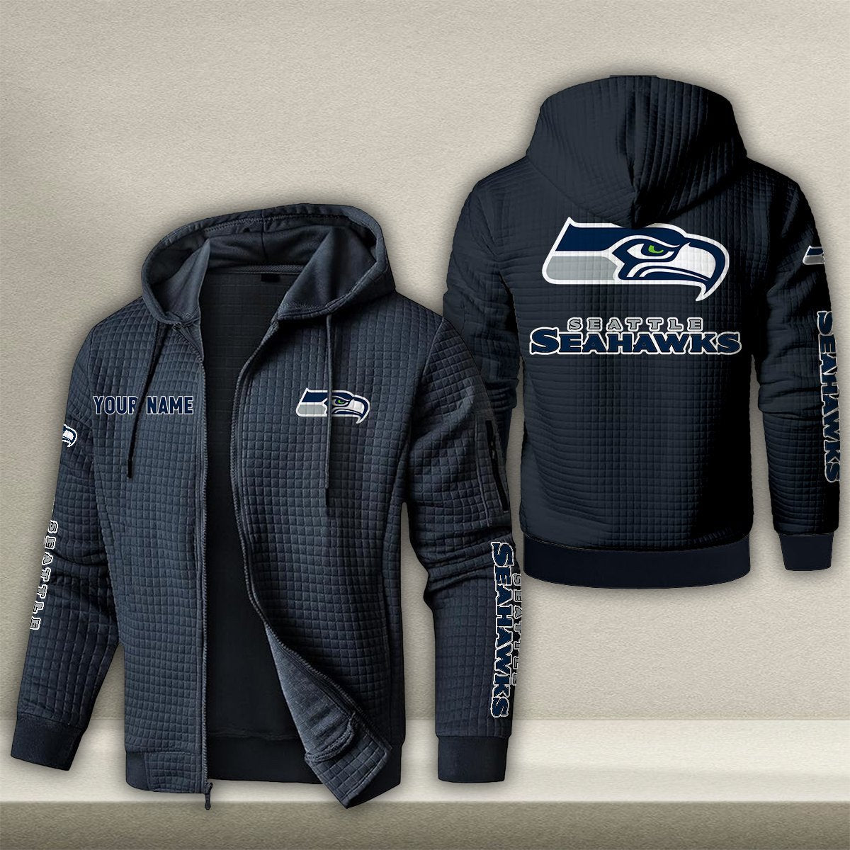 SEA x NFL Quilted Zip Hoodie DatND DVT