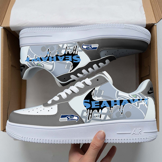 SEA x NFL Team Logo Fan Air Force 1 Shoes DATND TANTD