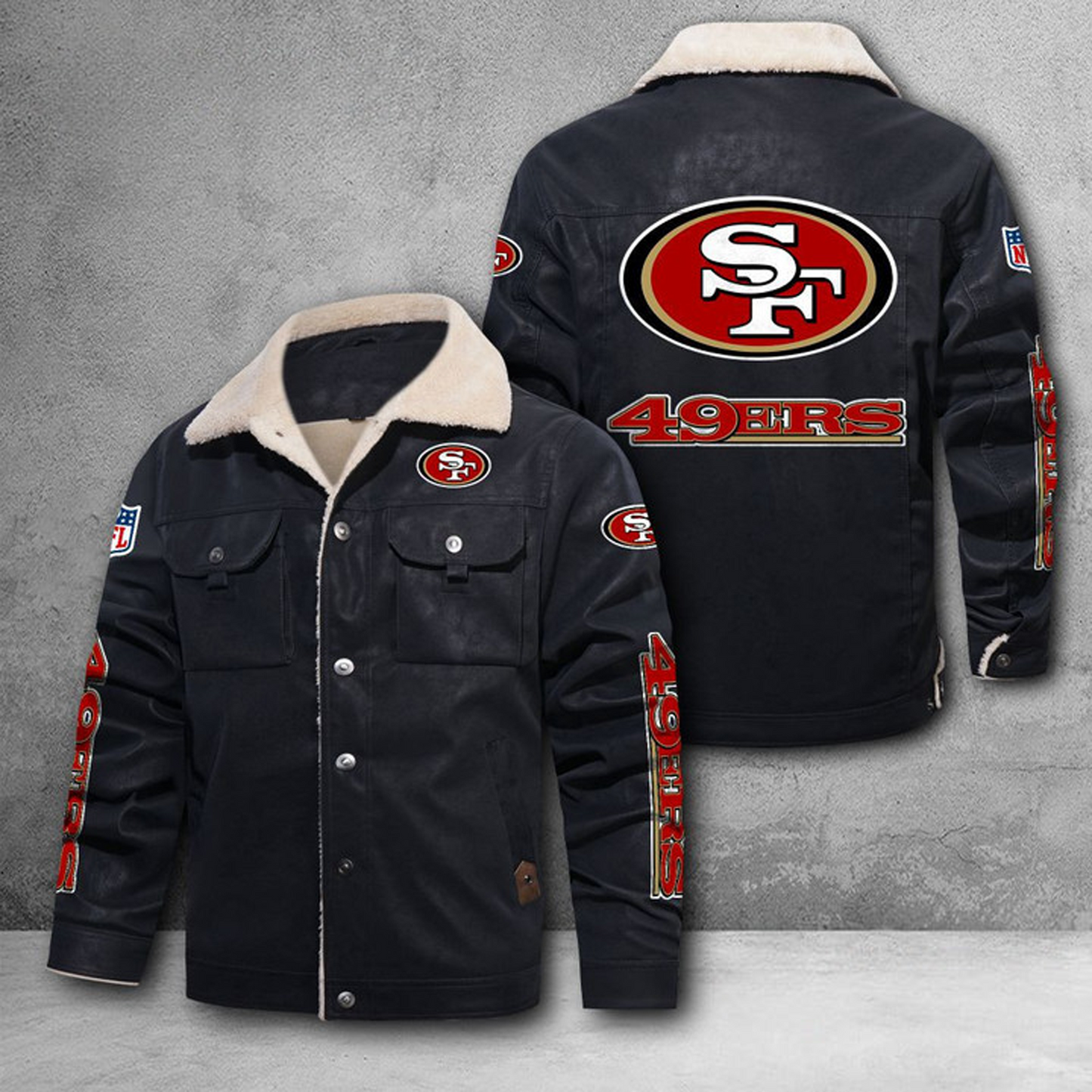 SF X NFL LEATHER JACKET DATND THUONGNH