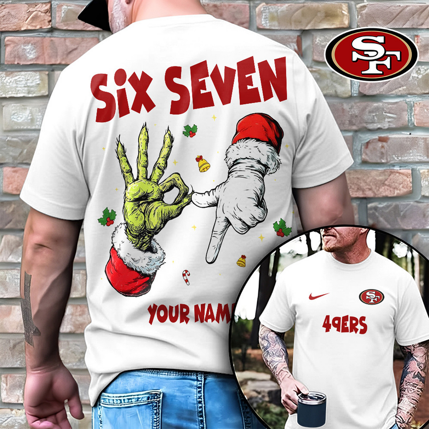 SF x NFL Funny Six Seven Hot Trend Tshirt Custom Any Name DATND TANTD