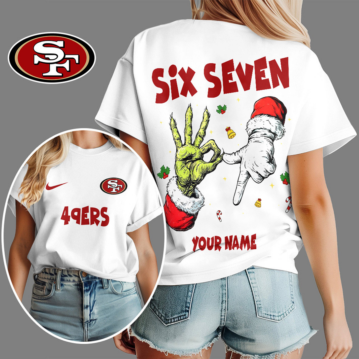 SF x NFL Funny Six Seven Hot Trend Tshirt Custom Any Name DATND TANTD