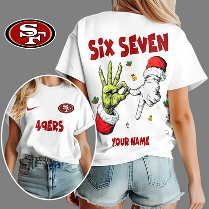 SF x NFL Funny Six Seven Hot Trend Tshirt Custom Any Name DATND TANTD