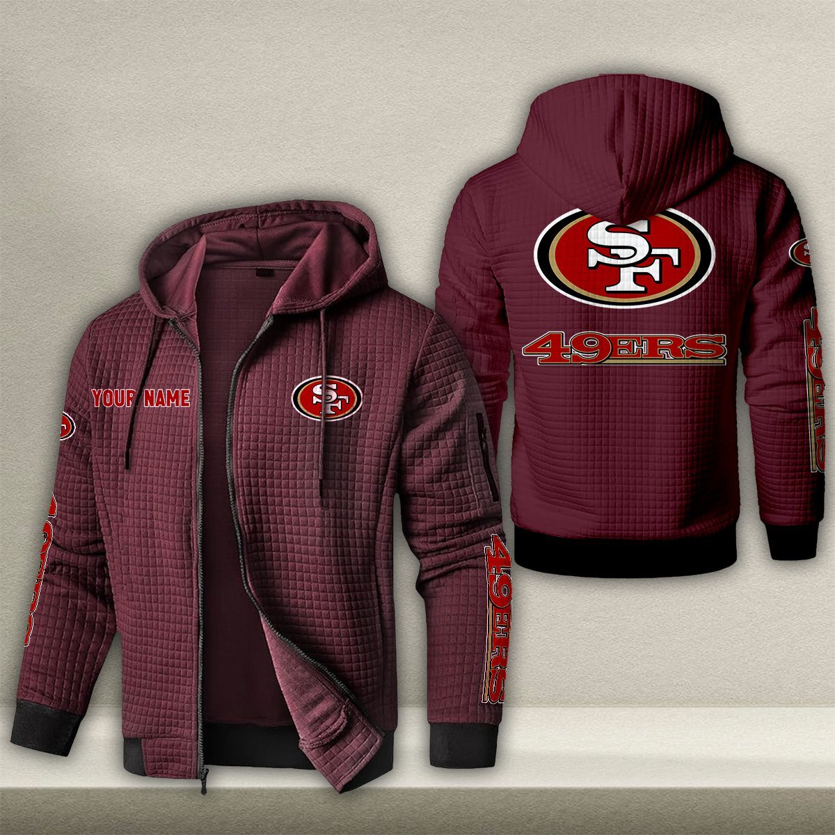 SF x NFL Quilted Zip Hoodie DatND DVT