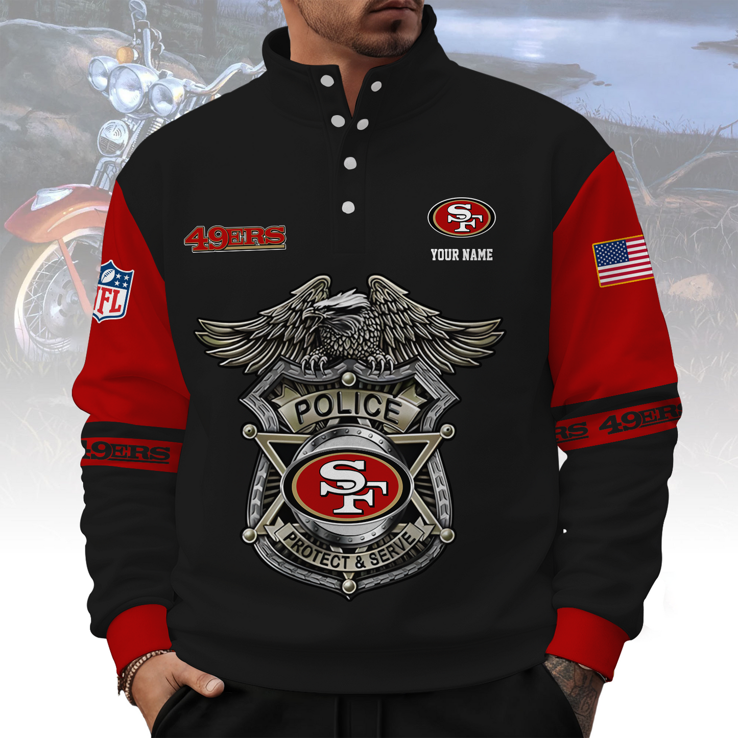 SF x NFL Western Style Sweater With Buckles DatND ThuongNH