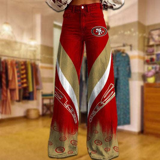 SF x NFL Women's Casual Wide Leg Pants DATND TANTD 281025
