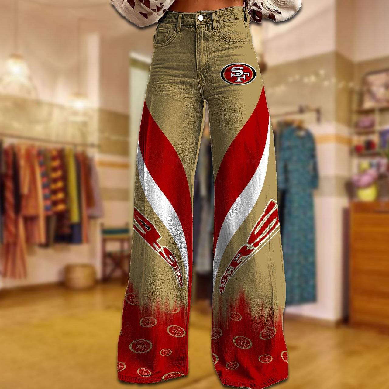 SF x NFL Women's Casual Wide Leg Pants DATND TANTD 281025
