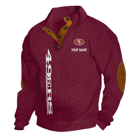 SF49 NFL Basic Knitted Stand Collar Sweatshirt DDT CTND