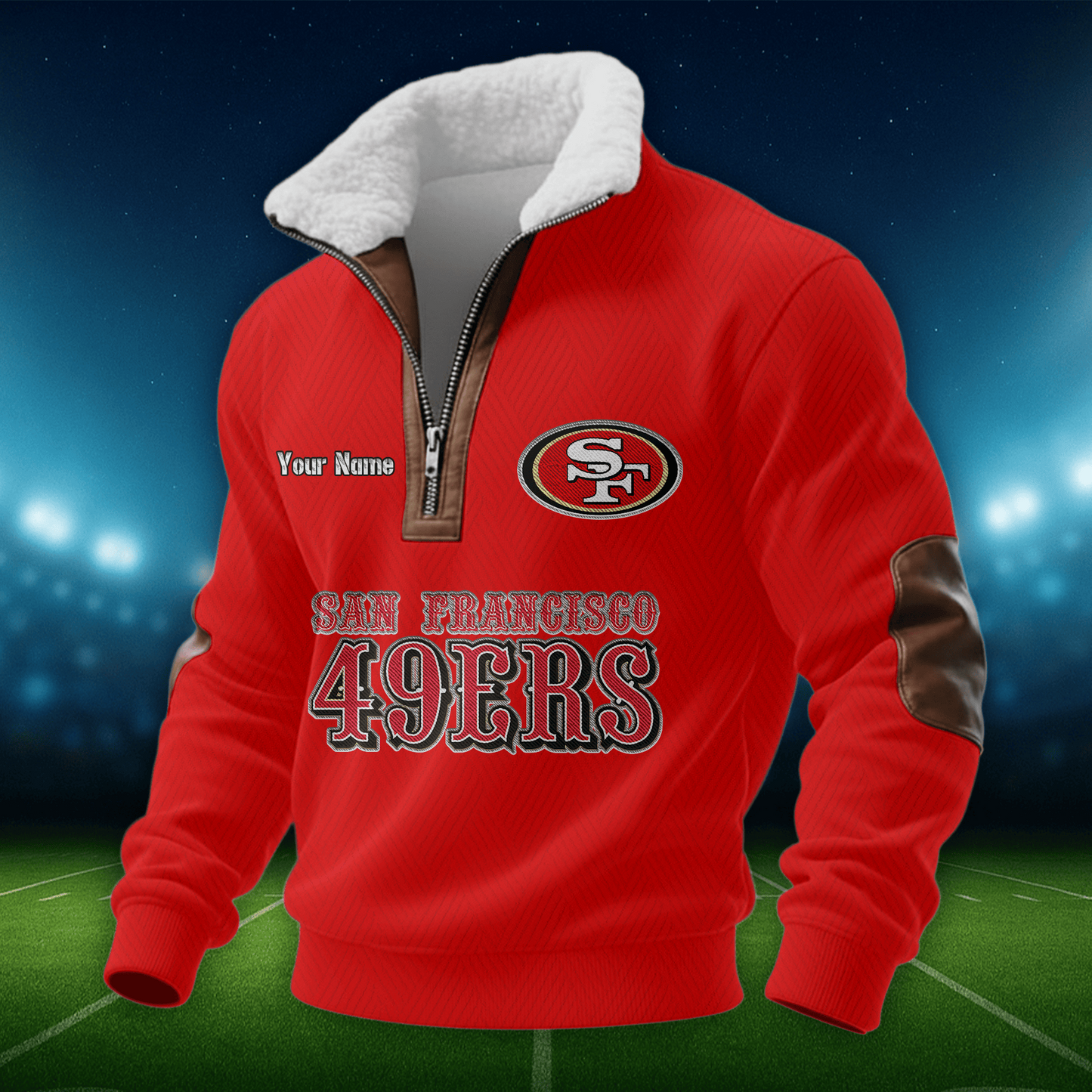 SF49 NFL Men Fur Collar Sweatshirt DDT CTND