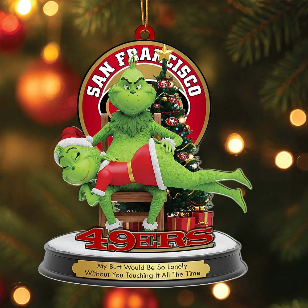 SF49 Premium NFL x Grinch Acrylic Ornament DDT NTL