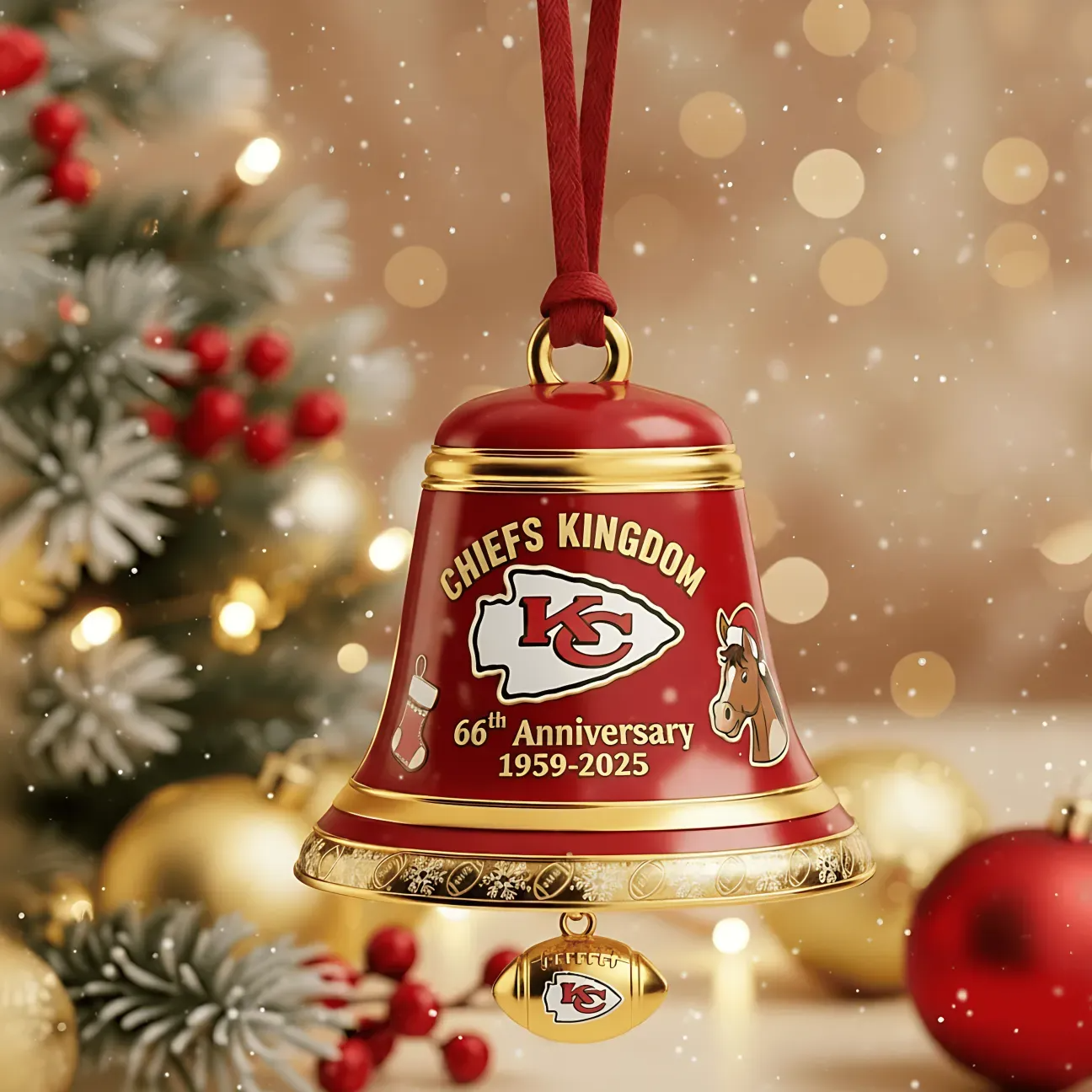 SIGNATURE NFL X KCC CHRISTMAS BELL 2025 NDT NHM