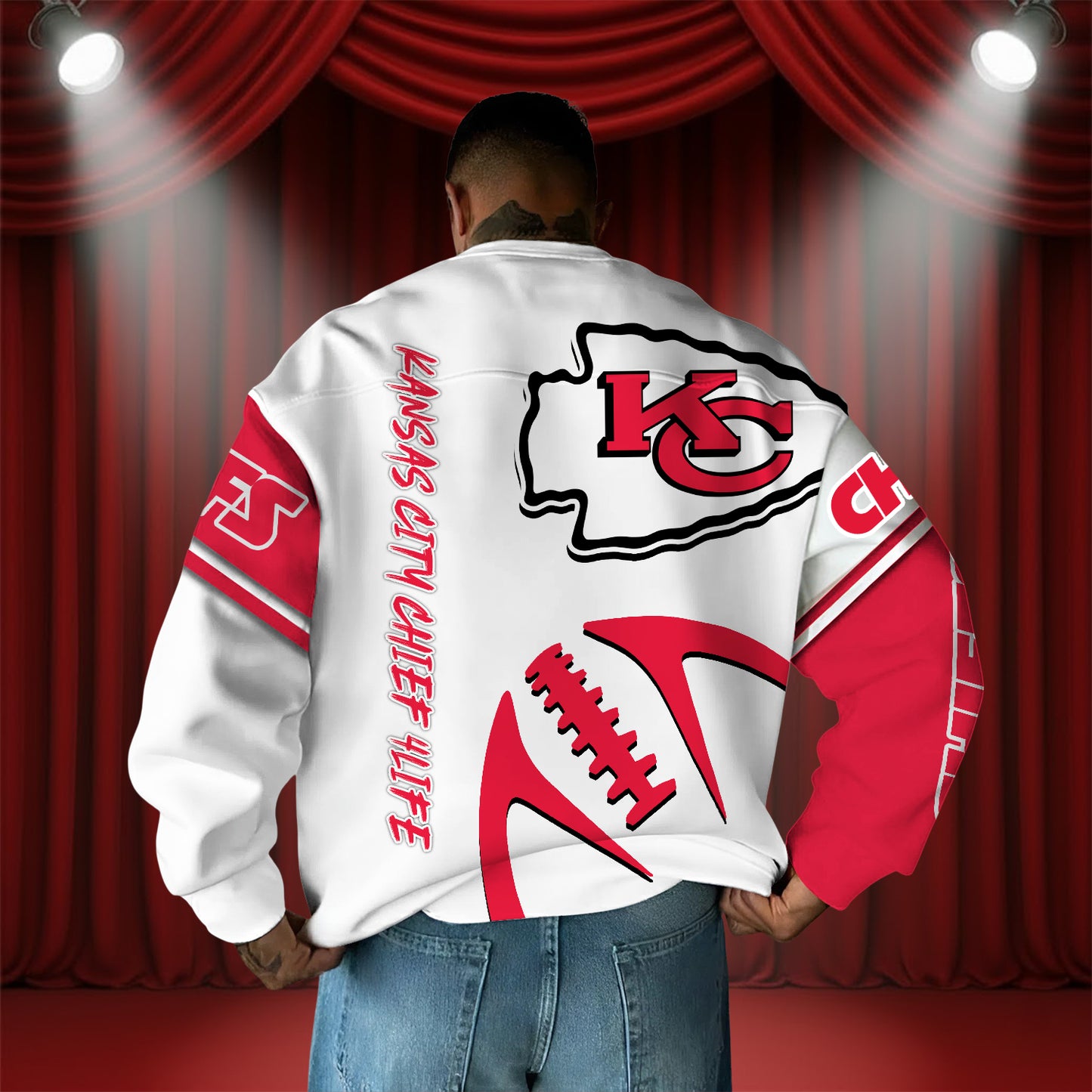 SIGNATURE NFL X KCC Graphic Crew Neck Over Sized Sweatshirt 2025 NDT NHM