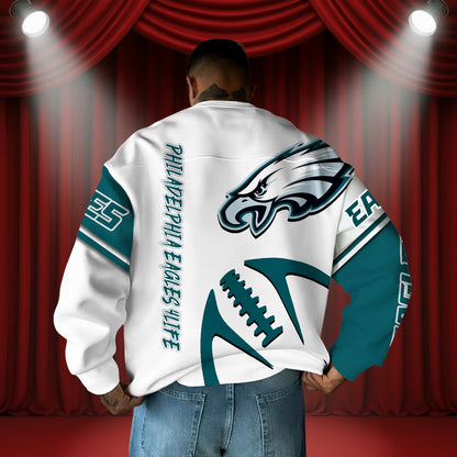 SIGNATURE NFL X PHI Graphic Crew Neck Over Sized Sweatshirt 2025 NDT NHM